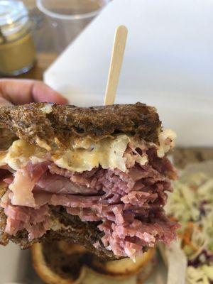 Reuben with coleslaw