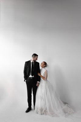 Gown made from the Fabric of her Grandmother's wedding dress and custom top .