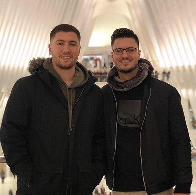 My brother & I Attending a Barber Expo in Manhattan