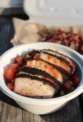 Pork Belly Ricebowl ($15) plus Chili Crisp Bomb (+$1)