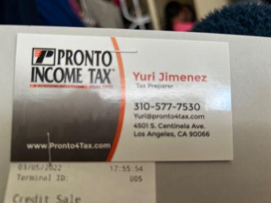 PRONTO INCOME TAX