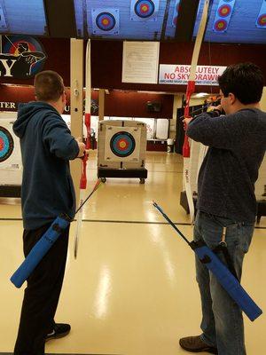 Indoor archery adventure on a bitter winter day