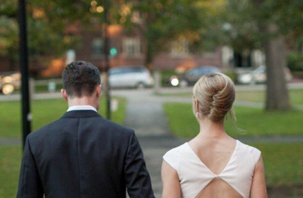 Bridal up do and men's cut