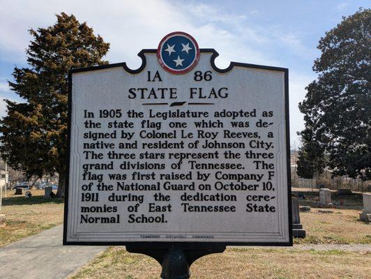 State Flag Historical Marker, Johnson City