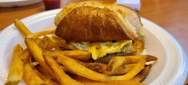 Egg and croissant sandwich - specials