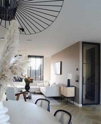 Living room staged by Aster Luxe team