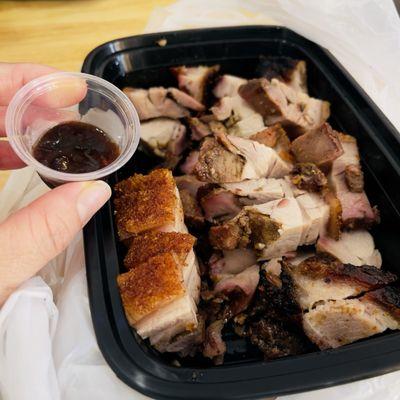 Crispy pork with special sauce
