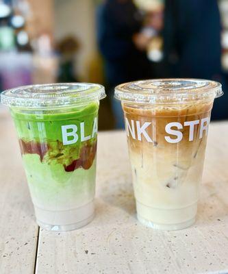 Strawberry Shortcake Matcha & Iced Pistachio Latte