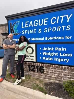This is Dr. Jay and Ese Brume who won bronze in the Tokyo Olympics for long jump and is currently training for the gold!