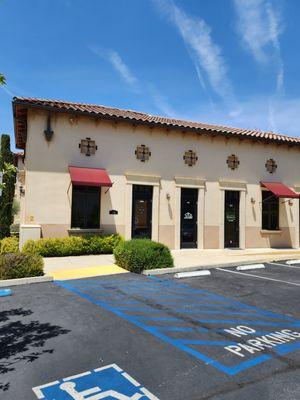 Office door at back of building.