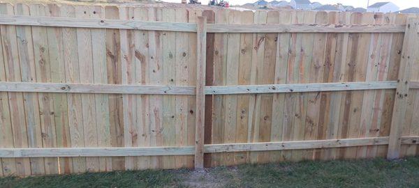 Wood fence
