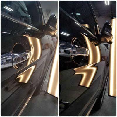 2017 Ford Explorer passenger door sharp body line damage