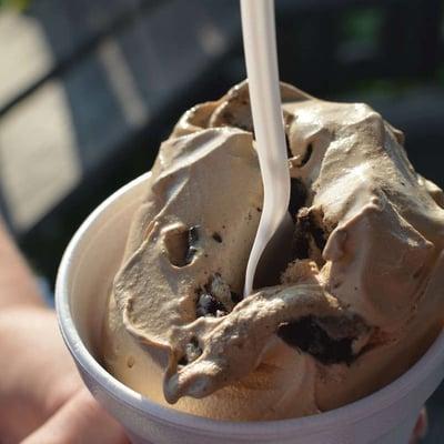 Salted caramel and Oreo flurry