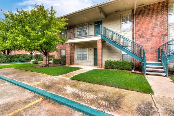 Two story buidings with private balconies or patios