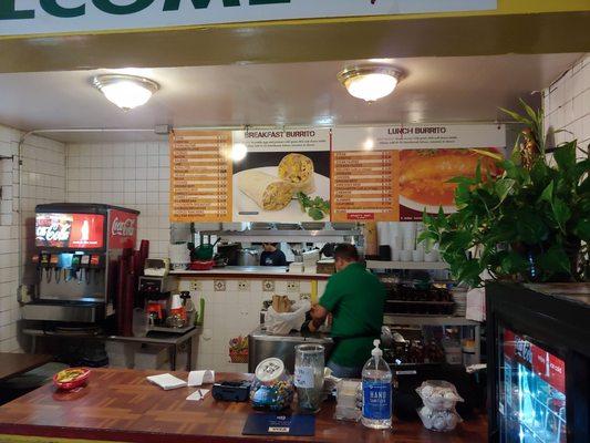 New take out menu for breakfast n lunch burittos