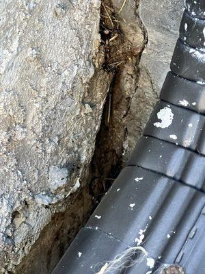 Concrete failing, rebar not encapsulated