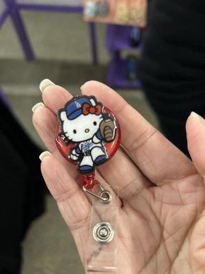 Badge holder with Hello Kitty Dodger fan!