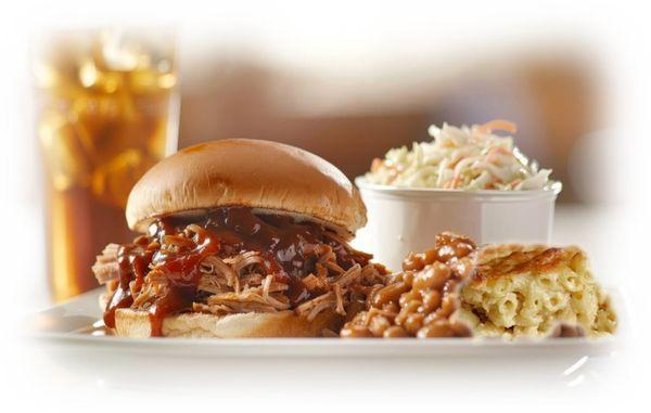 Once a month we have a pulled pork dinner available, cooked fresh here on our smoker grill.
