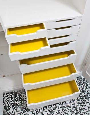 SF Designer Showcase Bathroom - Cabinet and inside drawers