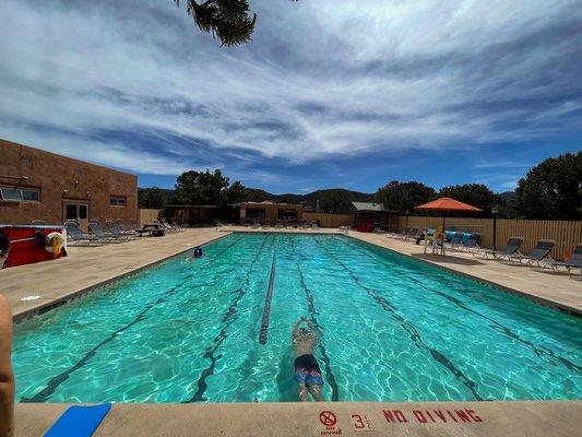 A beautiful outdoor pool perfect for lessons on those warm summer days!