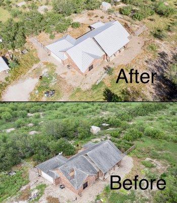 Before & after roof job