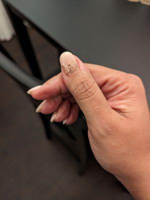 (After photo) New President's Wife Gel Mani with Sparkles During Christmas