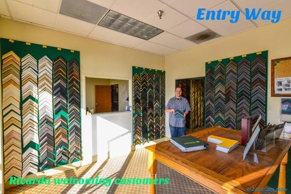 Ricardo welcoming customers