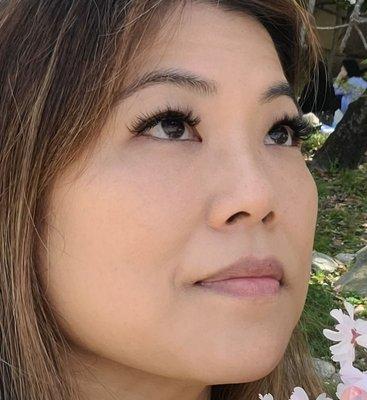 Pretty eyelash extensions