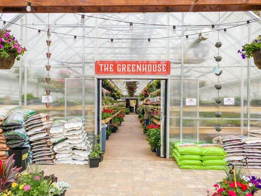 The front of the greenhouse