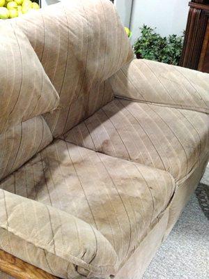 Upholstery cleaning before