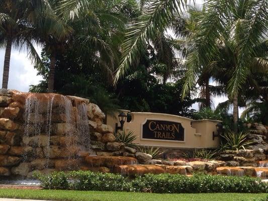 Entrance of the community with fountains