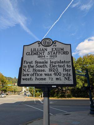 Lillian Exum Clement Stafford Marker, Asheville