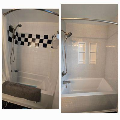 Before on the left, after on the right