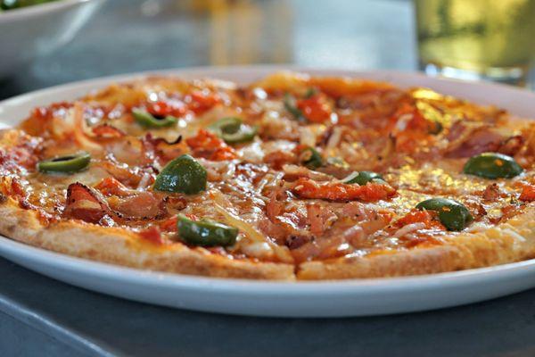 Delicious wood-fired pizzas.