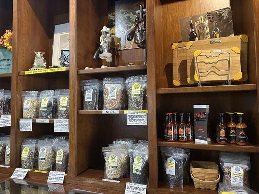 Inside with chili beans