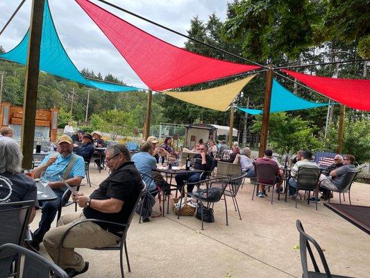 Outdoor patio seating
