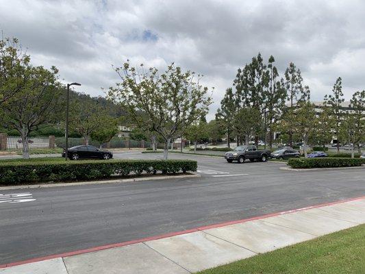 This is the view of the door you enter for the bank