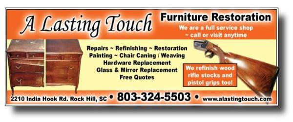 A Lasting Touch Furniture Restoration