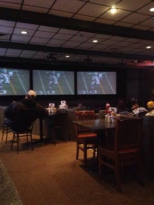 Plenty of TV's to watch the game