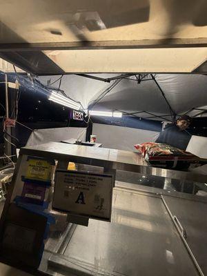 Closer view of station