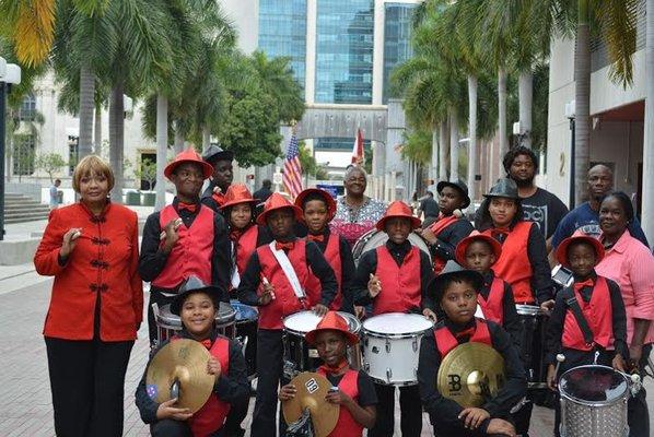 Youth Drum Line with youth ages 7 to 18 perform for "March for Education."