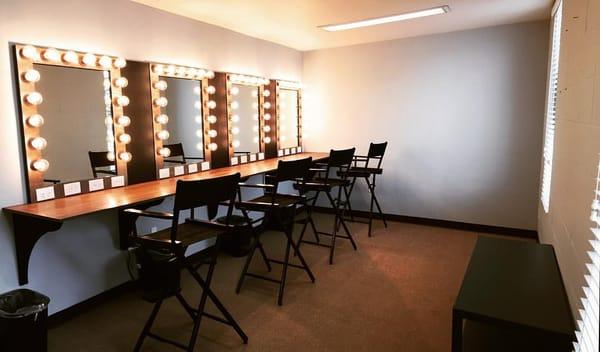 Hair and makeup room