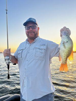 First crappie of the fishing trip!