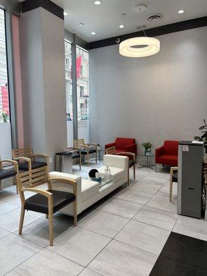 Nice spacious and clean waiting area