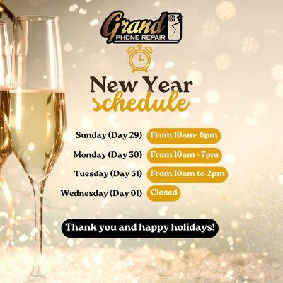 Hours leading up to the New Year