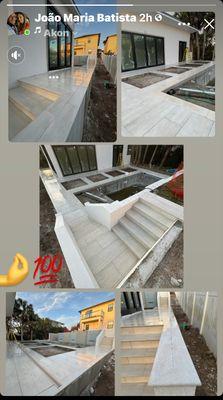 Beautiful pool deck and tile work