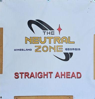 Sign at entrance to building.