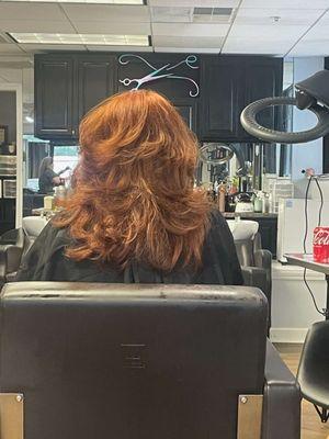 cut, dye, and blow dry