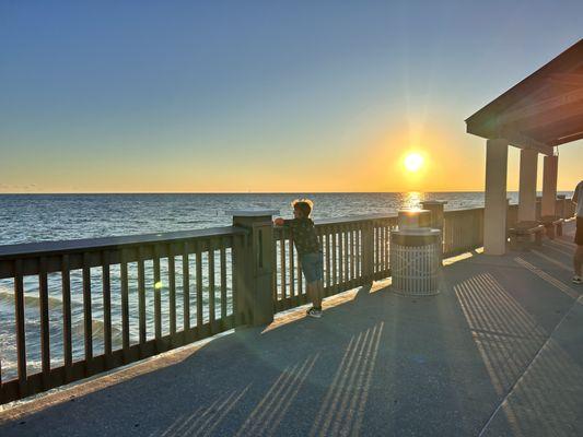 On the pier