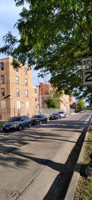 The dilapidated housing on Leavitt, just south of Diversey, and facing the Chicago River to the west. Beautiful river views at one time